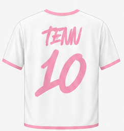 Maillot de sport blanc et rose