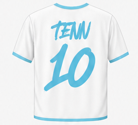 Maillot de sport blanc bleu