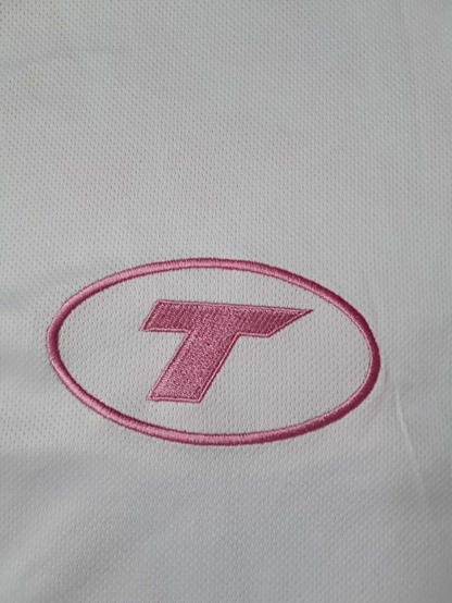 Maillot de sport blanc et rose